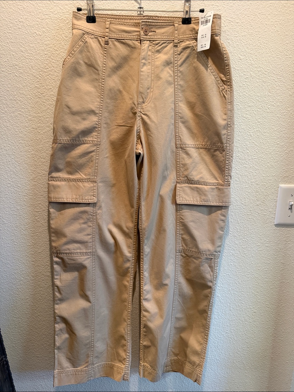Abercrombie Wide Leg Cargo Pants in Tan